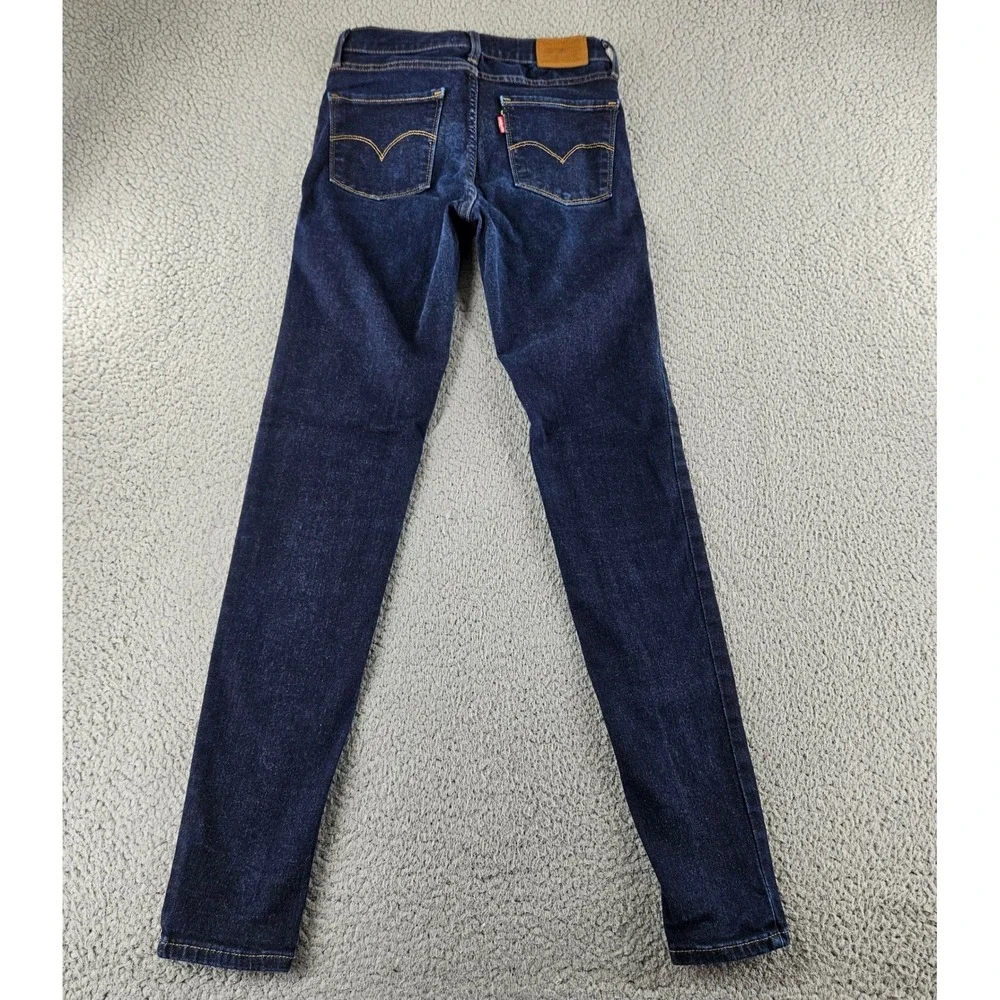 Levis Premium 720 High Rise Super Skinny Jeans Womens 26 Blue Stretch Dark Wash